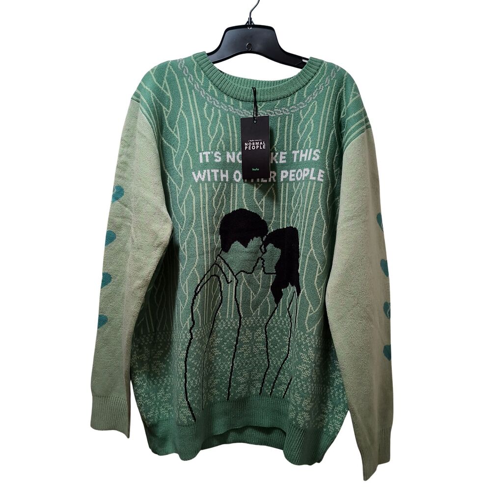 Hulu Normal People Limited Edition Ugly Christmas Sweater XXL Mint Green